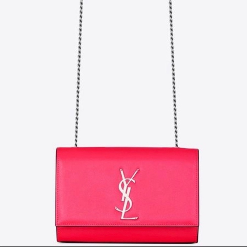 Yves Saint Laurent neon pink Kate Crossbody Bag